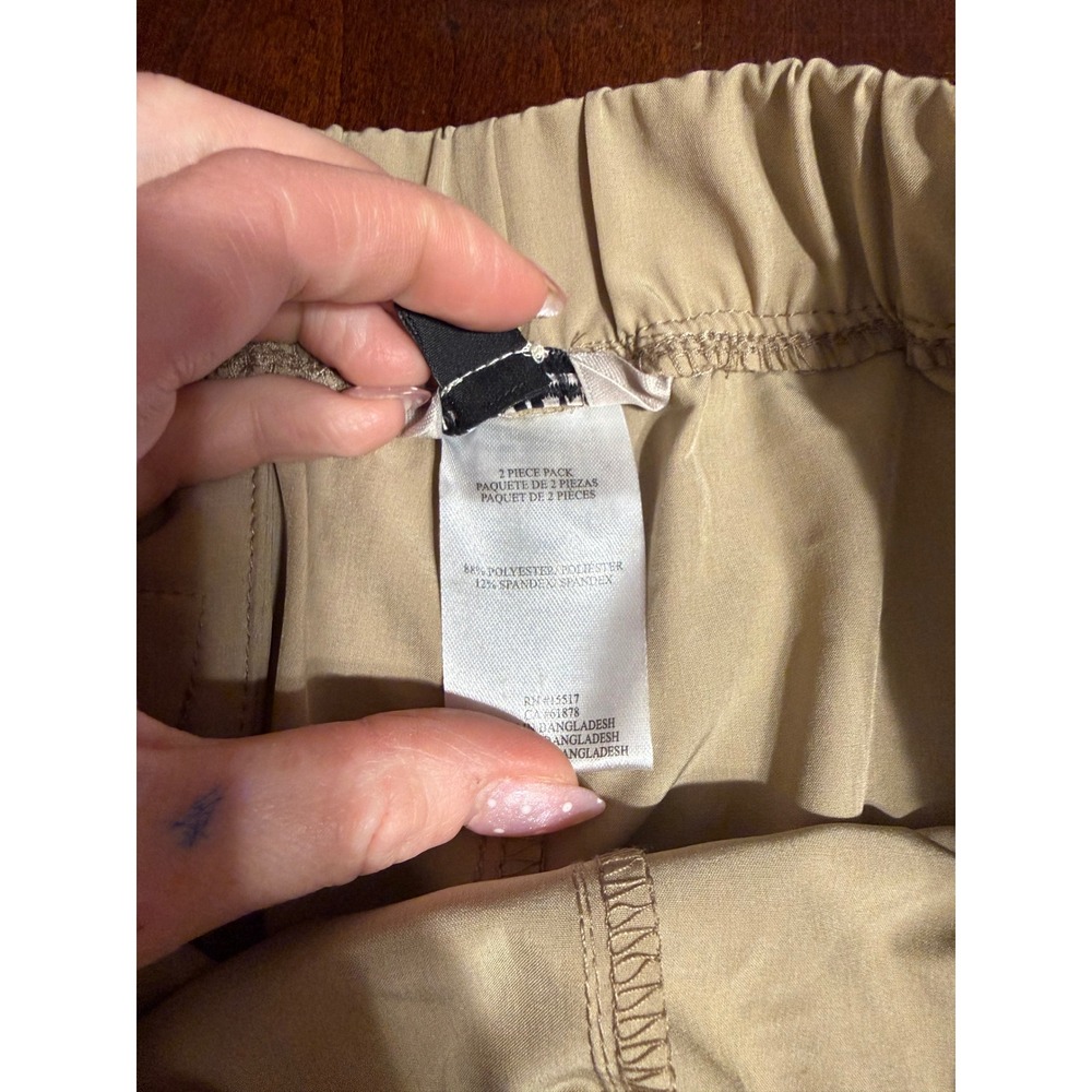 Hunter Kids Tan Khaki Performance Shorts Stretch Elastic Waist Size L 14/16 - Picture 4 of 5